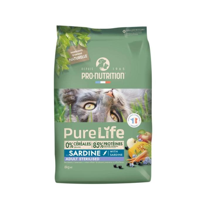 DARČEK - Pro-Nutrition PURE LIFE CAT adult sterilized 8kg