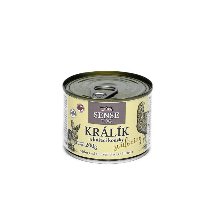 FALCO SENSE DOG králik a kuracie 200g
