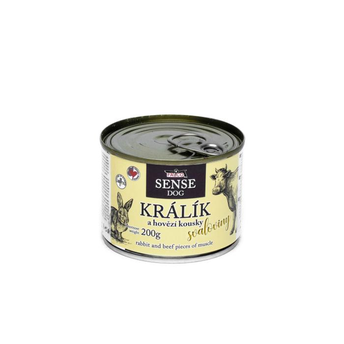 FALCO SENSE DOG králik a hovädzie 200g