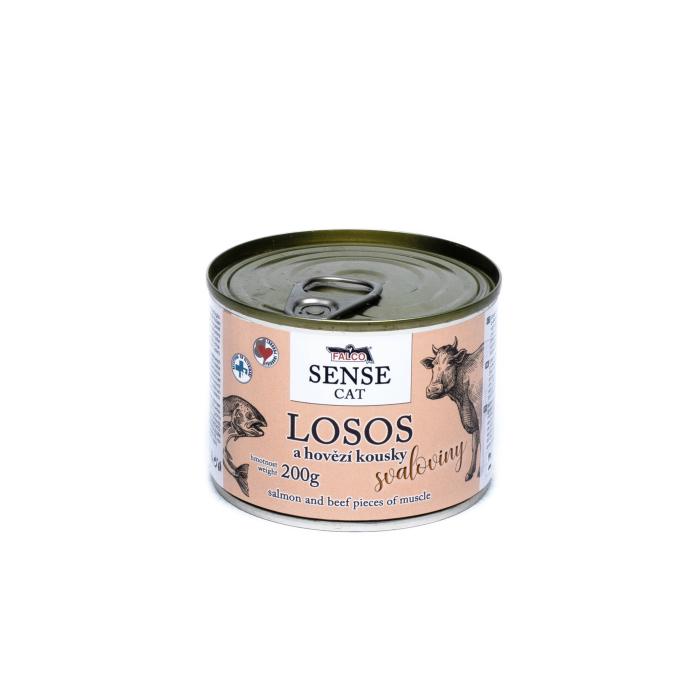 FALCO SENSE CAT losos a hovädzie 200g