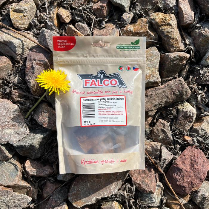 Sušené plátky kačacieho mäsa s jablkom 100g