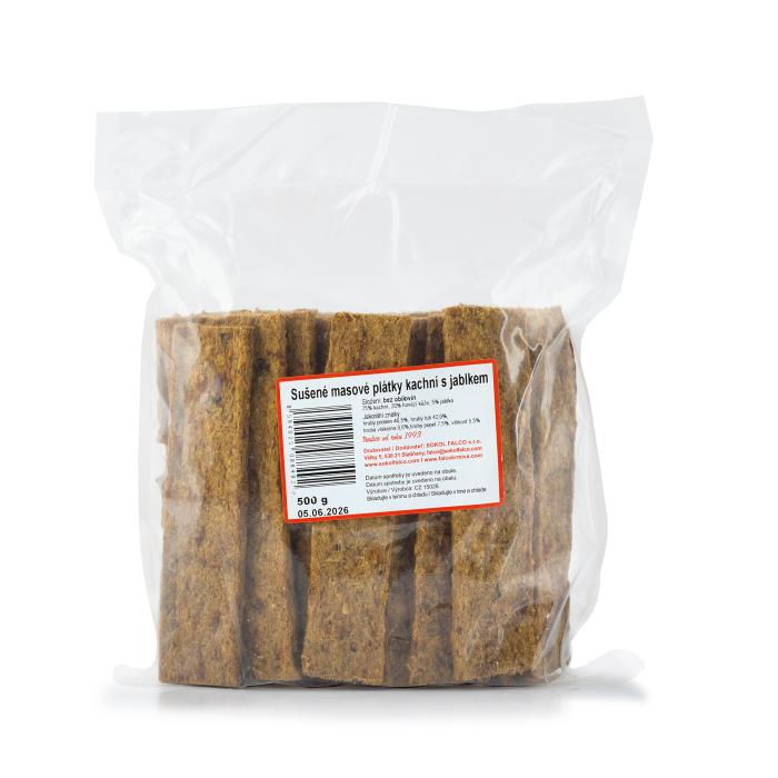 Sušené plátky kačacieho mäsa s jablkom 500g