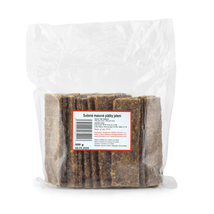 Sušené plátky jelenieho mäsa 500g