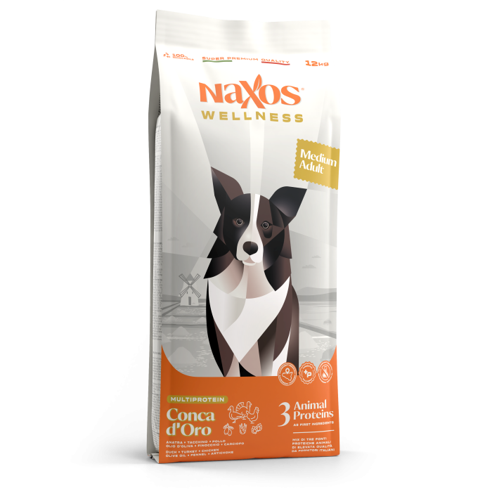 NAXOS wellness adult medium kuracie, morčacie, kačacie 12kg