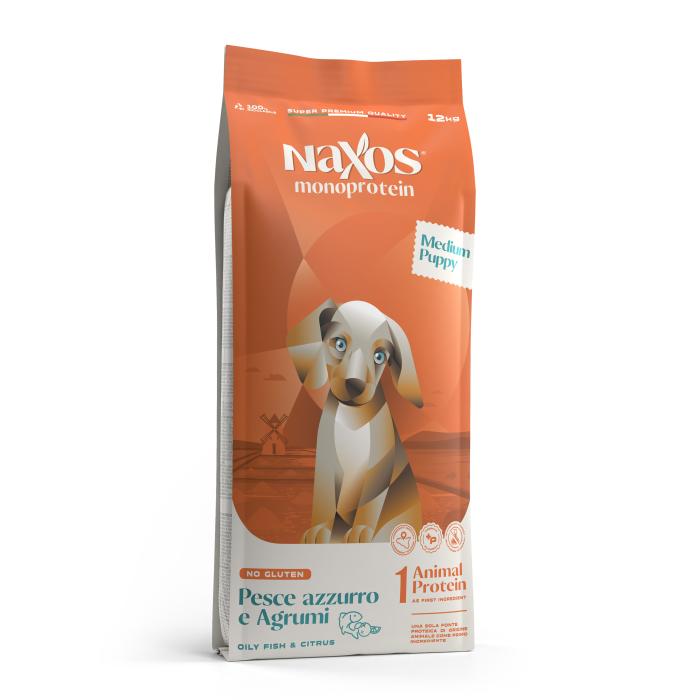 NAXOS monoprotein puppy medium rybie s citrusmi 12kg