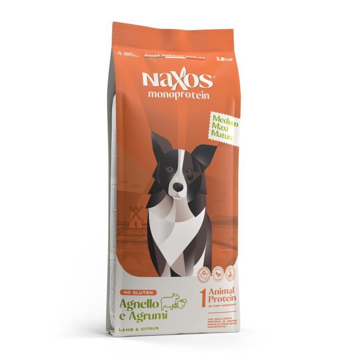 NAXOS monoprotein mature medium/maxi jahňacie s citrusmi 12kg
