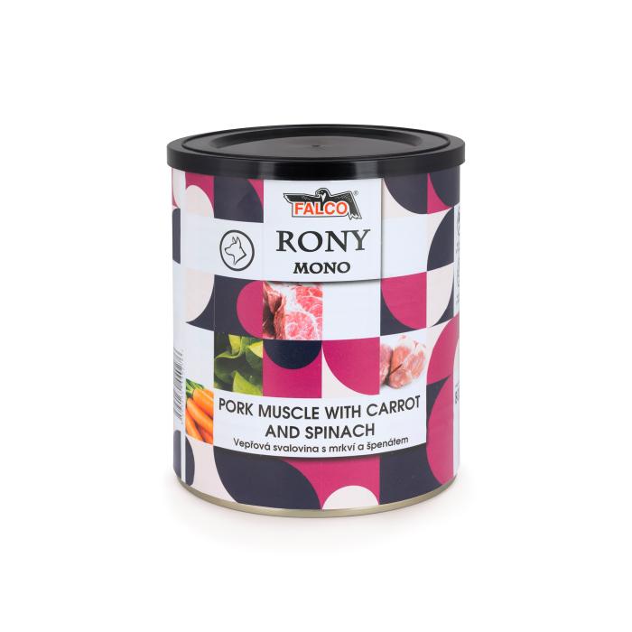 RONY MONO 800g bravčová svalovina s mrkvou a špenátom