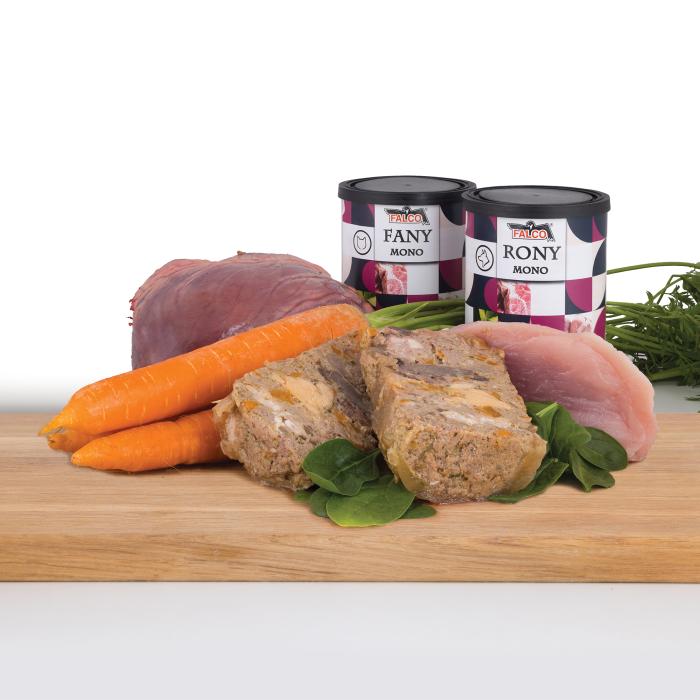 FANY MONO bravčová svalovina s mrkvou a špenátom 400g