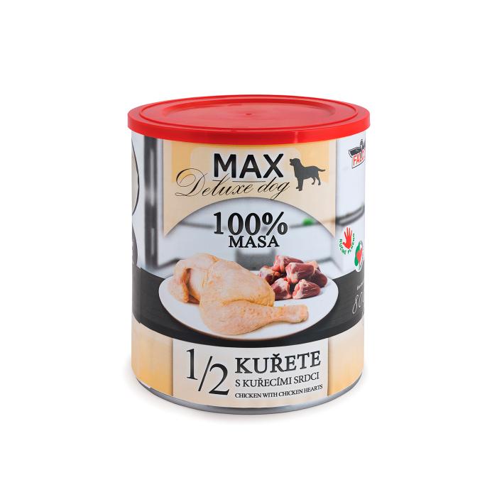 MAX 1/2 kuraťa s kuracími srdciami 800g/8ks