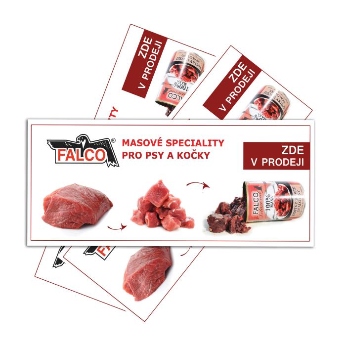 Nálepka obdĺžnik SOKOL FALCO 20,5x8cm