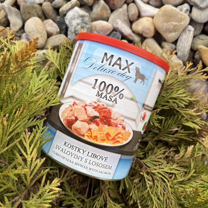 MAX kocky chudej svaloviny s lososom 800g